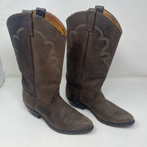 HLT brown roper western cowboy boots women’s 7.5